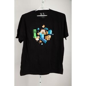 Minecraft Shirt Mens 2X Black Runaway Graphic jinx Mojang